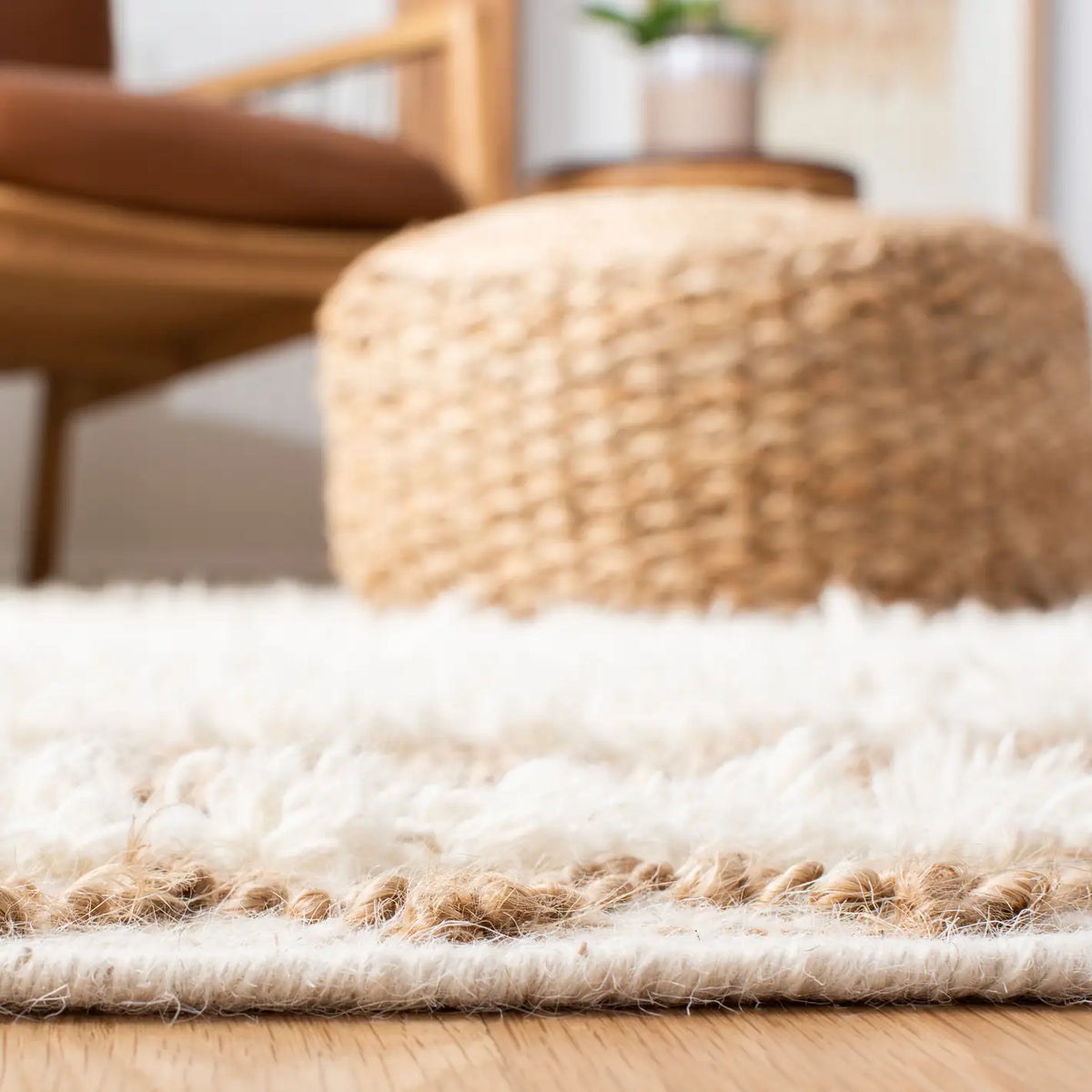 Safavieh Natura 4'-0" x 6'-0" Rug in Ivory / Brown