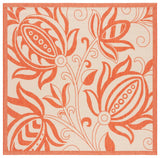 Safavieh Courtyard 6'-7" x 6'-7" Rug in Natural / Terra