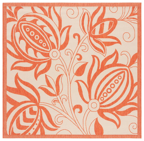 Safavieh Courtyard 6'-7" x 6'-7" Rug in Natural / Terra