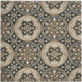 Safavieh Lyndhurst 8'-0" x 8'-0" Rug in Slate Blue / Beige