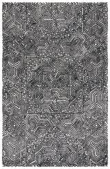 Safavieh Micro-Loop 4'-0" x 6'-0" Rug in Ivory / Black