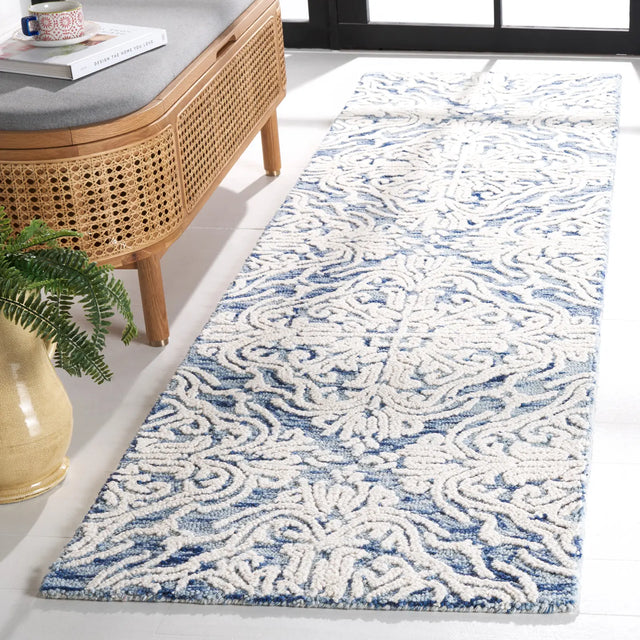 Safavieh Blossom 2'-3" x 10'-0" Rug in Blue / Ivory
