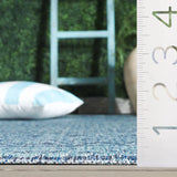 Safavieh Courtyard 4'-0" x 5'-7" Rug in Navy / Aqua