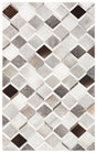 Safavieh Studio Leather 3'-0" x 5'-0" Rug in Ivory / Grey