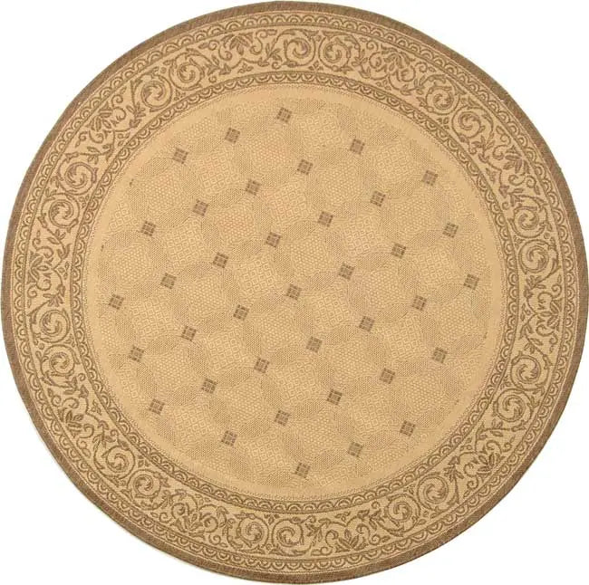 Safavieh Courtyard 6'-7" x 6'-7" Rug in Natural / Brown