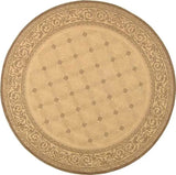 Safavieh Courtyard 6'-7" x 6'-7" Rug in Natural / Brown