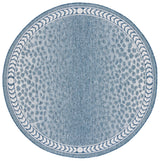 Safavieh Courtyard 6'-7" x 6'-7" Rug in Blue / Ivory