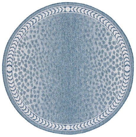 Safavieh Courtyard 6'-7" x 6'-7" Rug in Blue / Ivory