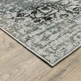 Oriental Weavers Gemini 001X2 Beige/ Blue Rug - corner detail