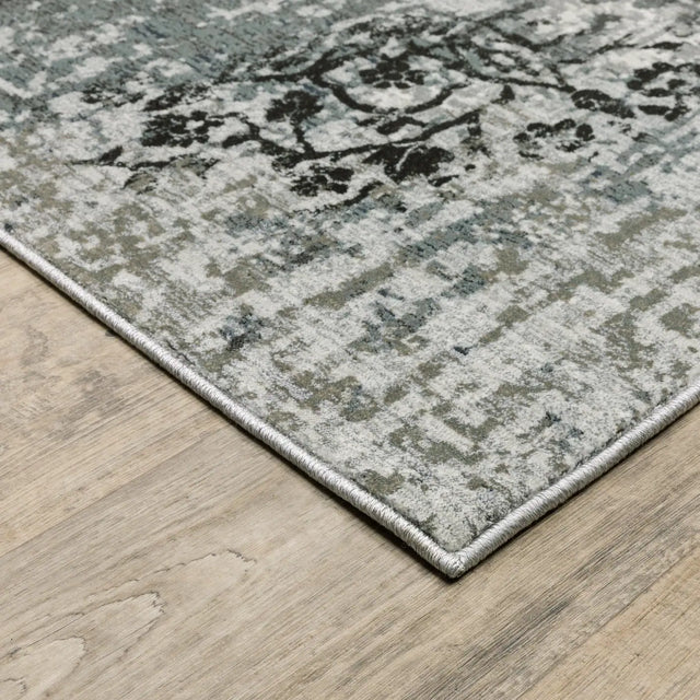 Oriental Weavers Gemini 001X2 Beige/ Blue Rug - corner detail