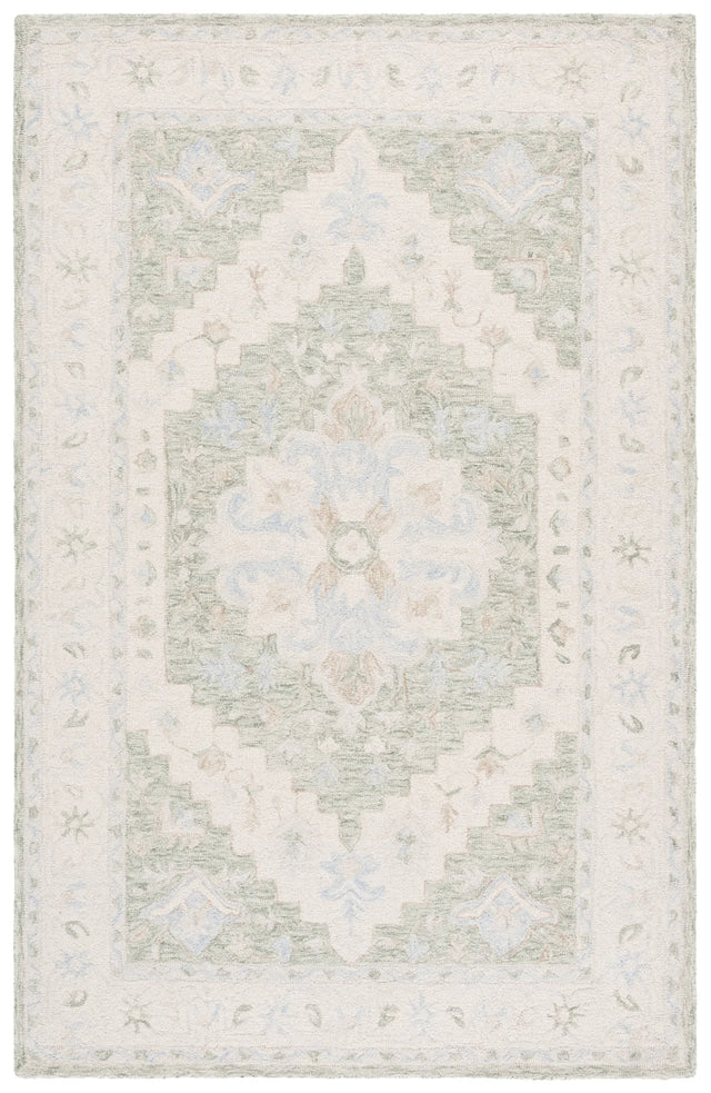 Safavieh Heritage 4'-0" x 6'-0" Rug in Light Green / Beige
