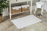 Safavieh Plush Master Bath 1'-9" x 2'-10" Rug in White / White