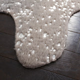 Safavieh Faux Cowhide 5'-0" x 6'-5" Rug in Dark Grey / Silver