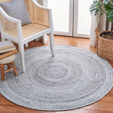 Safavieh Braided 5'-0" x 5'-0" Rug in Silver
