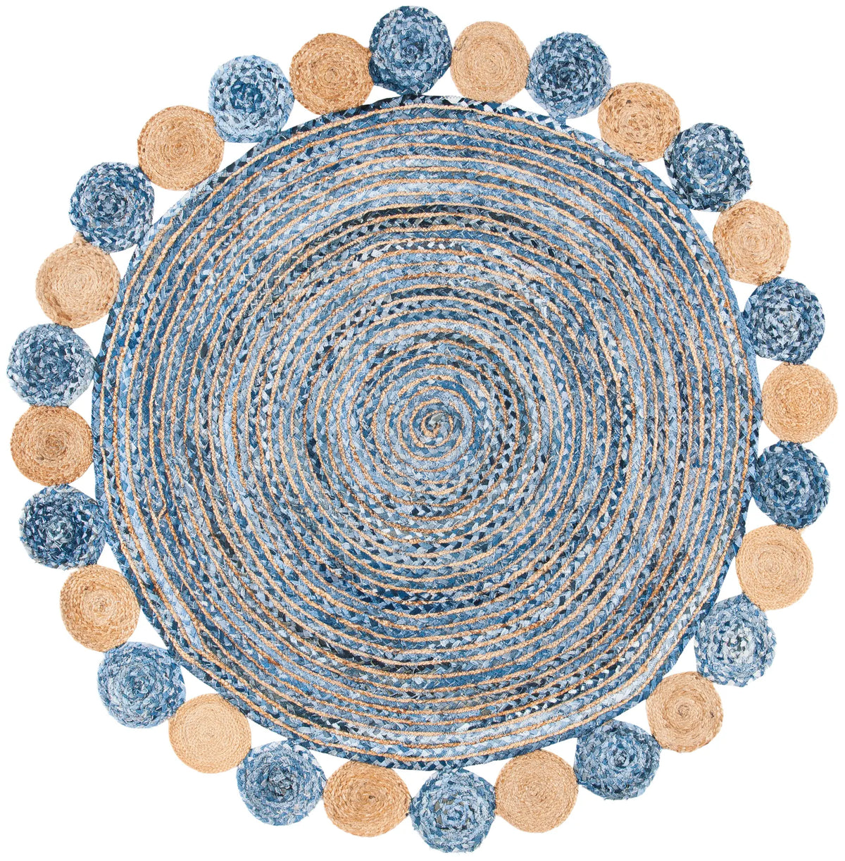 Safavieh Cape Cod 5'-0" x 5'-0" Rug in Blue / Beige