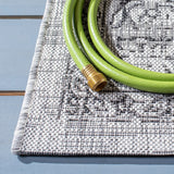 Safavieh Courtyard 4'-0" x 5'-7" Rug in Grey / Black