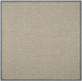 Safavieh Natural Fiber 6'-0" x 6'-0" Rug in Grey Brown / Grey