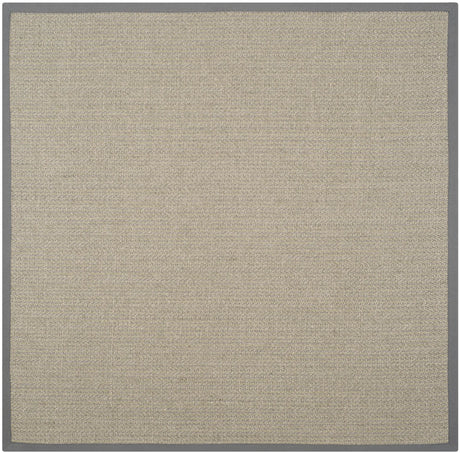 Safavieh Natural Fiber 6'-0" x 6'-0" Rug in Grey Brown / Grey