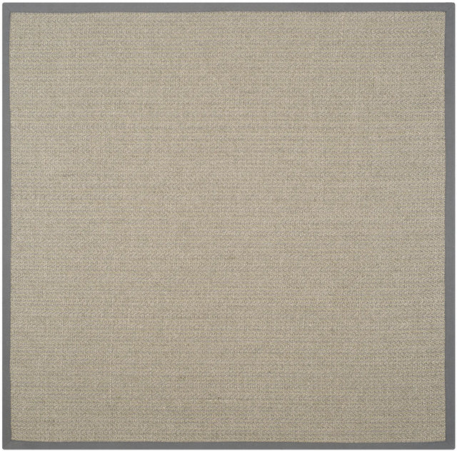 Safavieh Natural Fiber 6'-0" x 6'-0" Rug in Grey Brown / Grey