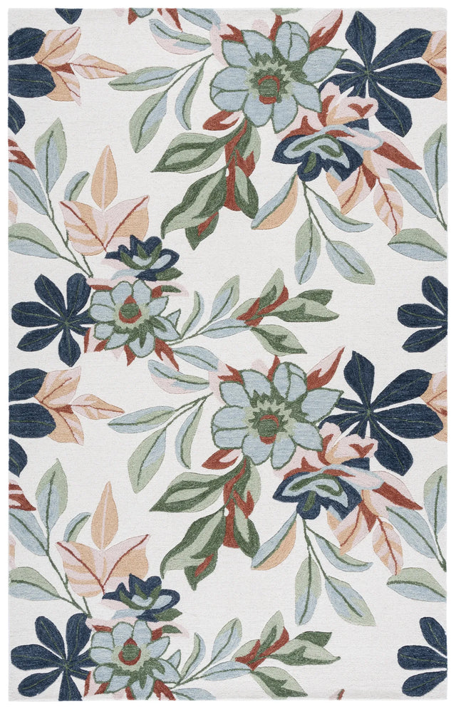 Safavieh Jardin 4'-0" x 6'-0" Rug in Ivory / Blue