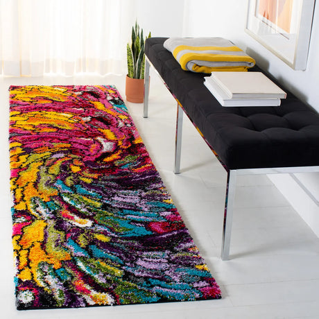 Safavieh Fiesta Shag 2'-3" x 10'-0" Rug in Multi