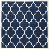 Safavieh Chatham 7'-0" x 7'-0" Rug in Dark Blue / Ivory