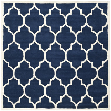 Safavieh Chatham 7'-0" x 7'-0" Rug in Dark Blue / Ivory