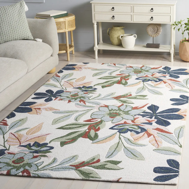 Safavieh Jardin 4'-0" x 6'-0" Rug in Ivory / Blue