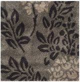 Safavieh Florida Shag 4'-0" x 4'-0" Rug in Smoke / Dark Brown