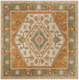 Safavieh Heritage 6'-0" x 6'-0" Rug in Light Blue / Rust