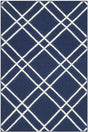 Safavieh Dhurries 2'-6" x 4'-0" Rug in Navy / Ivory