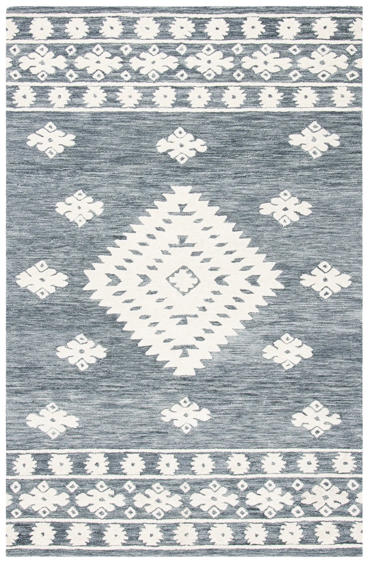 Safavieh Aspen 4'-0" x 6'-0" Rug in Dark Grey / Ivory