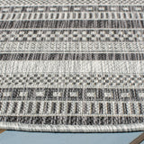 Safavieh Courtyard 6'-7" x 6'-7" Rug in Black / Grey