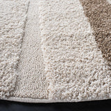 Safavieh Florida Shag 5'-0" x 5'-0" Rug in Cream / Dark Brown