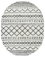Safavieh Arizona Shag 6'-0" x 8'-0" Rug in Ivory / Black