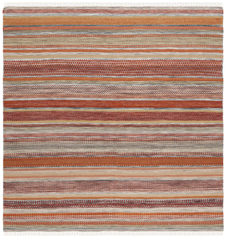 Safavieh Striped Kilim 7'-0" x 7'-0" Rug in Beige