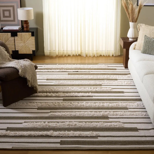 Safavieh Kenya 8'-0" x 10'-0" Rug in Olive / Ivory