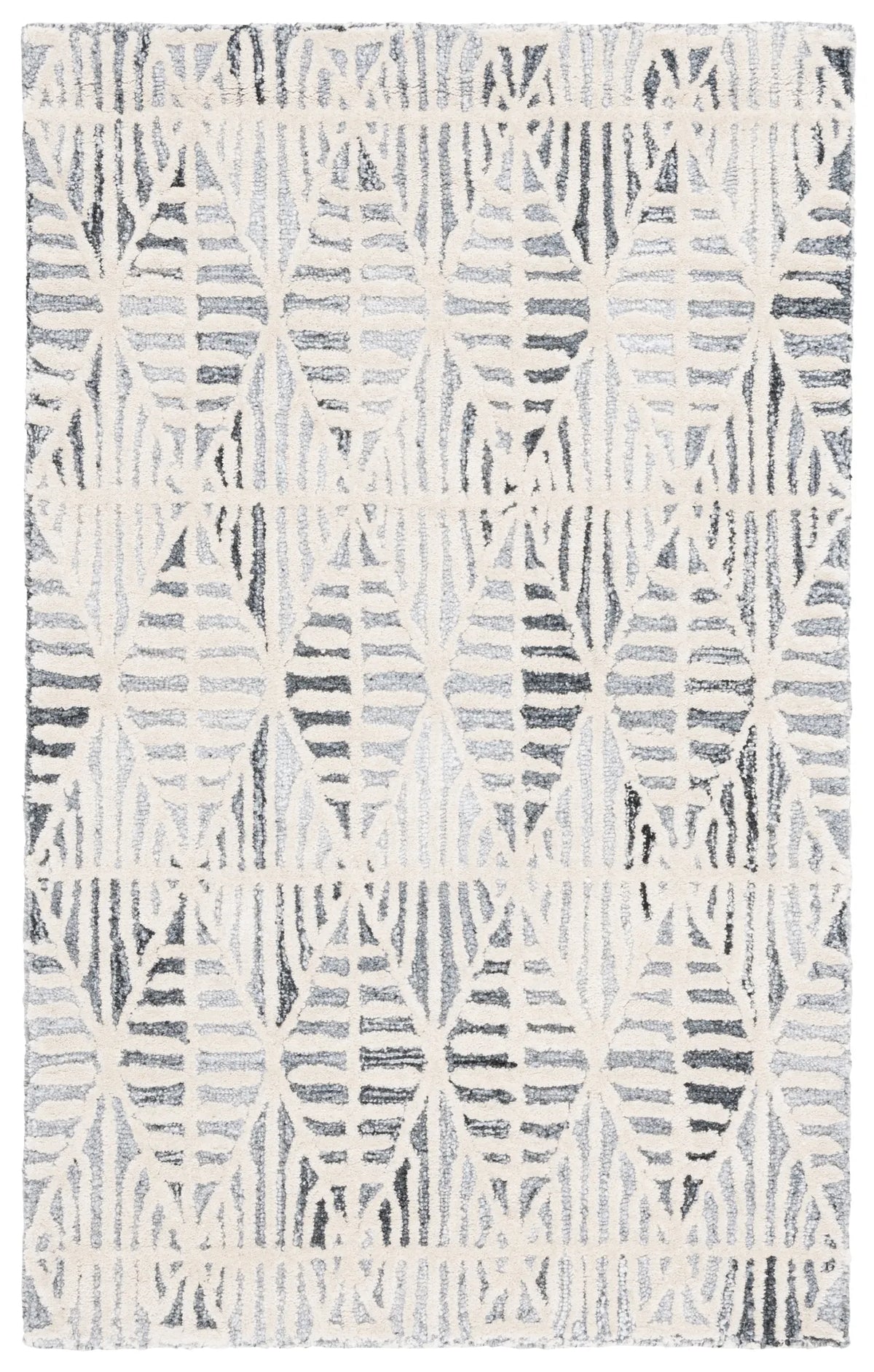 Safavieh Ebony 3'-0" x 5'-0" Rug in Grey / Ivory