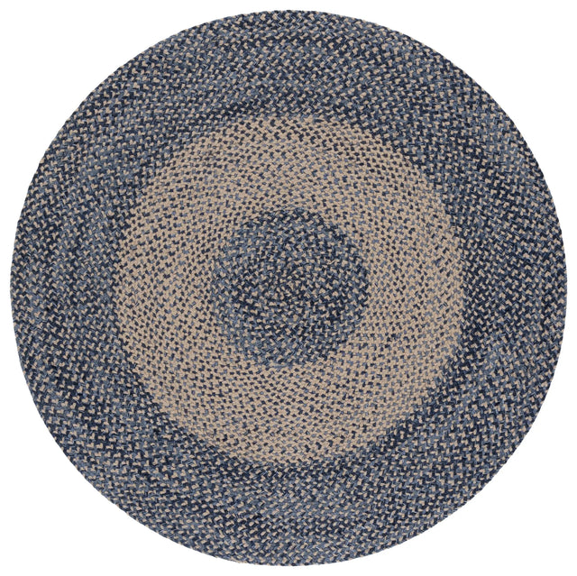 Safavieh Braided 800 5'-0" x 5'-0" Rug in Natural / Blue