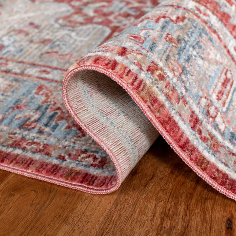 Safavieh Kenitra 600 4'-0" x 6'-0" Rug in Red / Blue