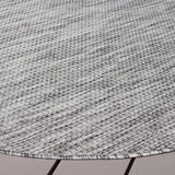 Safavieh Courtyard 6'-7" x 6'-7" Rug in Ivory / Dark Grey