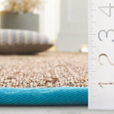 Safavieh Natural Fiber 4'-0" x 6'-0" Rug in Natural / Turquoise