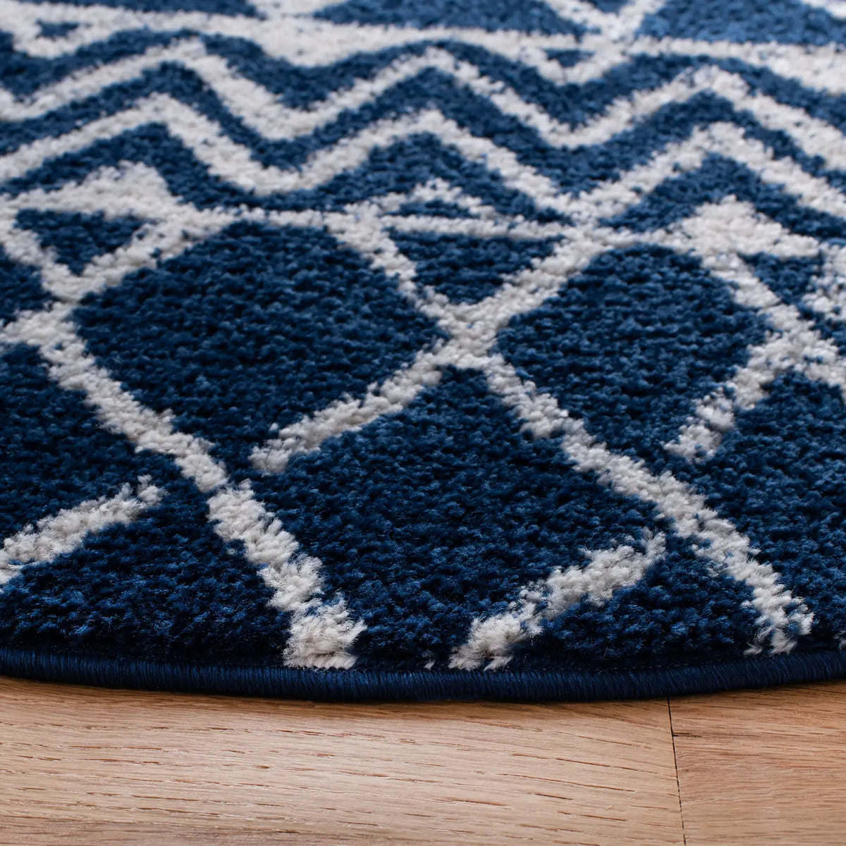 Safavieh Tulum 10'-0" x 10'-0" Rug in Navy / Ivory
