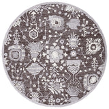 Safavieh Glamour 6'-0" x 6'-0" Rug in Dark Brown / Ivory