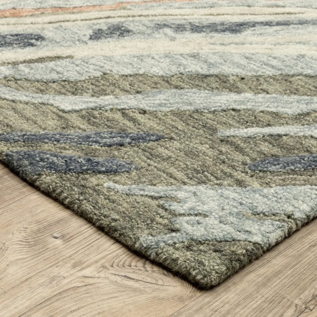 Oriental Weavers Sphinx Kipton KIP04 Blue Rugs - corner detail