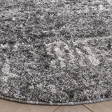 Safavieh Ravine Shag 6'-7" x 6'-7" Rug in Grey / Dark Grey