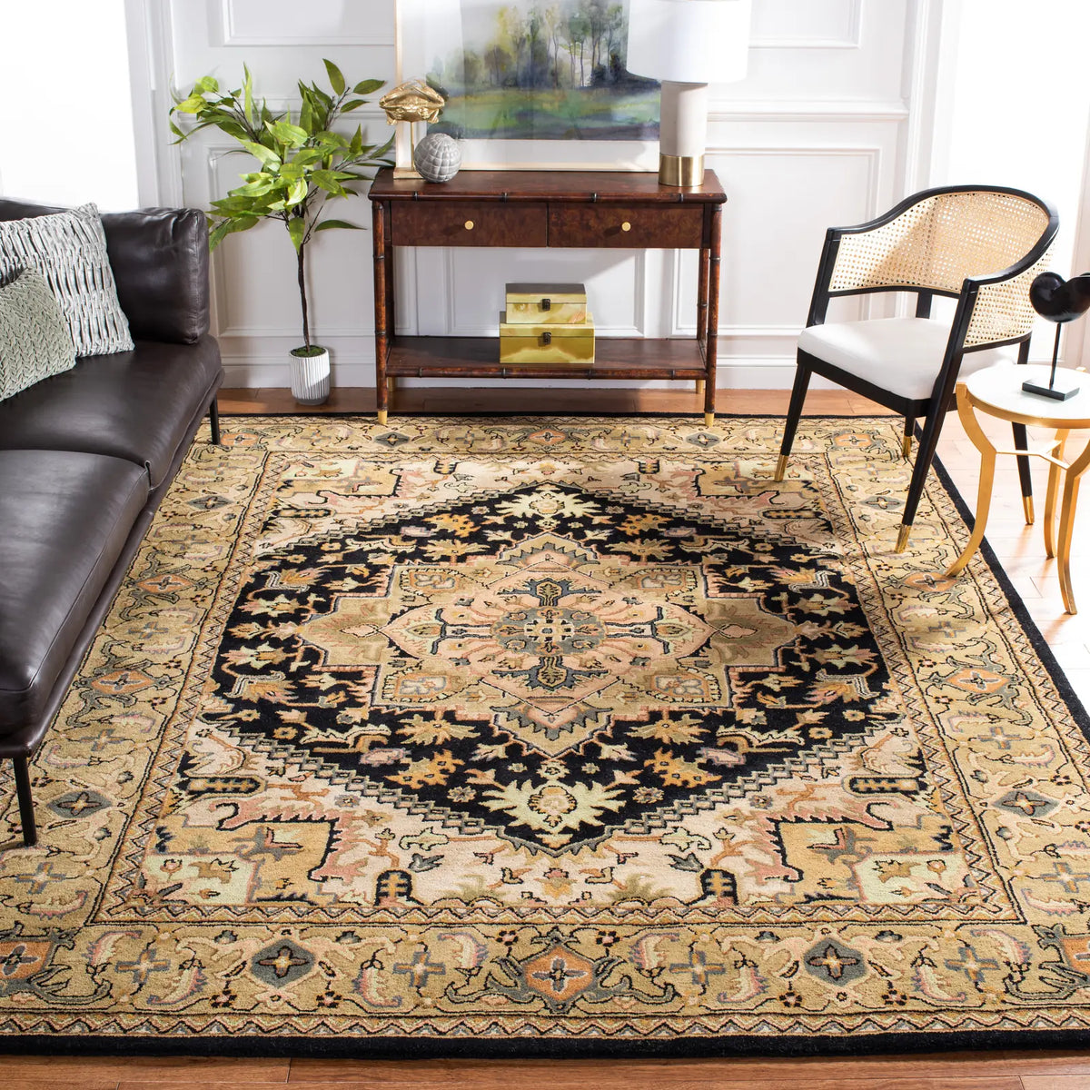 Safavieh Heritage 10'-0" x 14'-0" Rug in Black / Gold