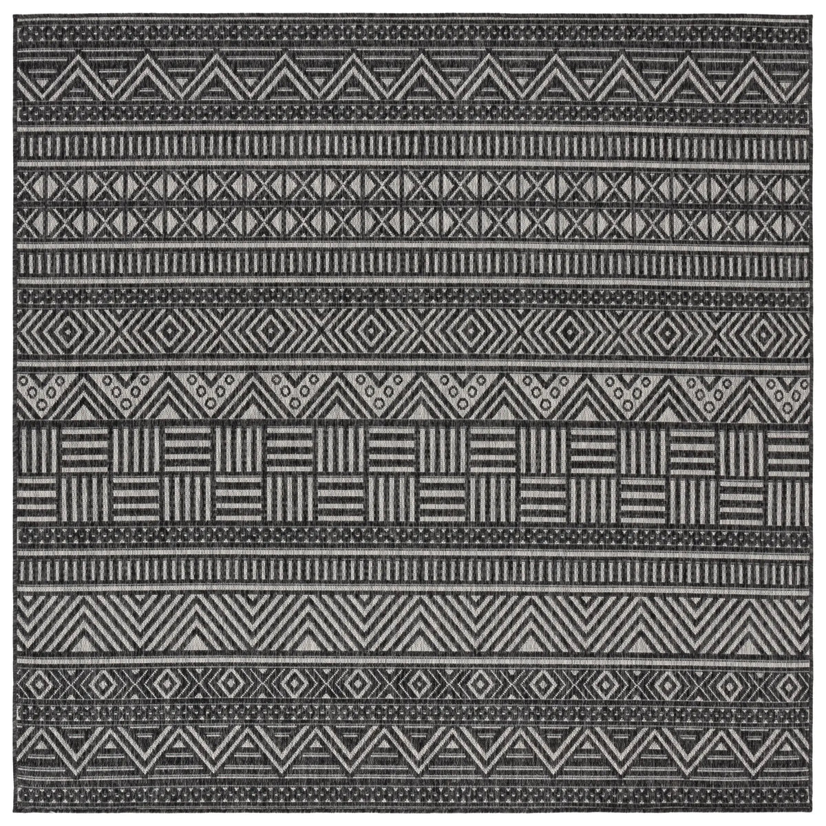 Safavieh Beach House 6'-7" x 6'-7" Rug in Charcoal / Grey