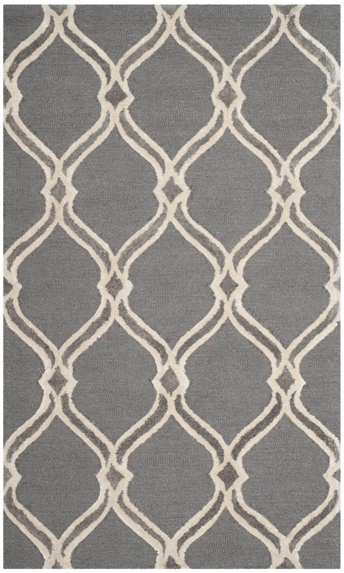 Safavieh Manchester 3'-0" x 5'-0" Rug in Dark Grey / Ivory