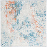 Safavieh Tulum 6'-7" x 6'-7" Rug in Ivory / Dark Blue